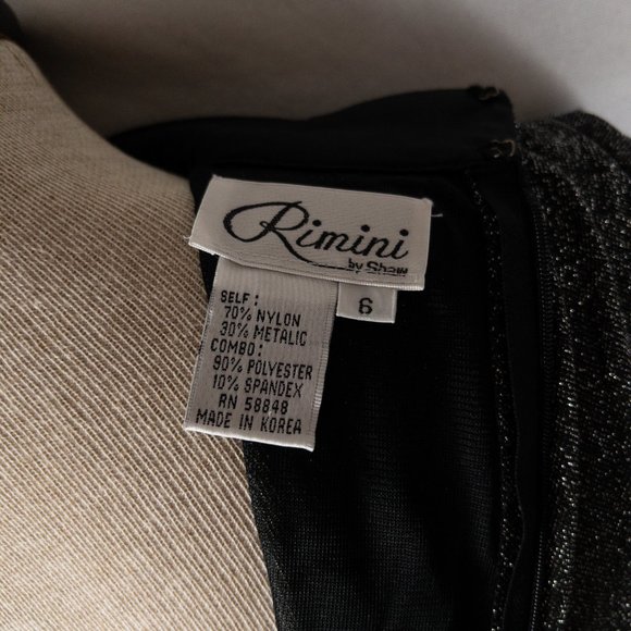 Vintage Rimini Velvet Formal Evening Maxi Empire Dress Black Silver Mock Neck S - Picture 5 of 5